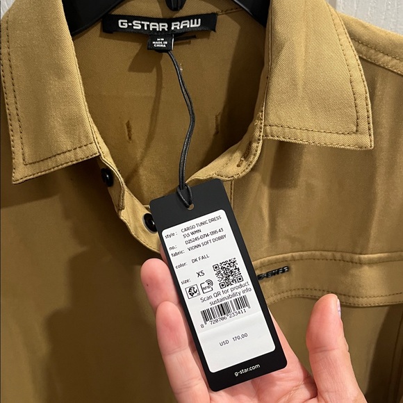 G-STAR • Women’s Cargo Beige Tunic Dress XS NWT - Picture 9 of 9